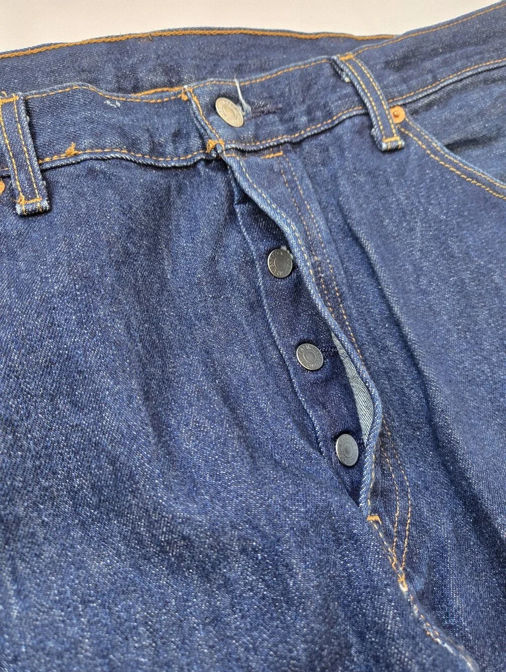 Levi's 501 Jeans Men's 38x32 Dark Wash Button Fly Straight Leg Classic Denim